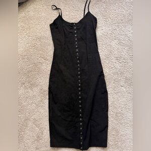 Betsey Johnson Black Dress w Buttons